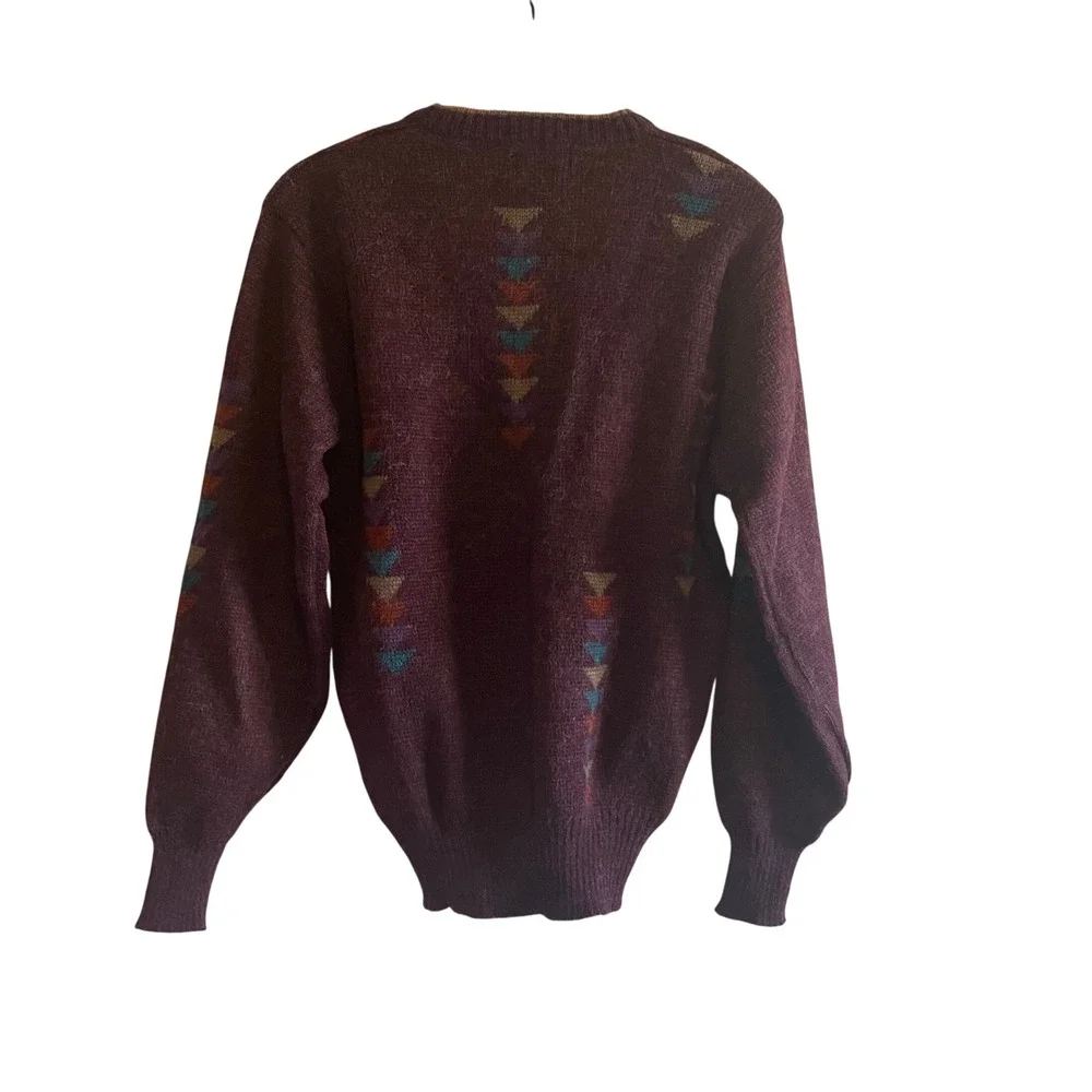 Moss Creek Trader Geometric Southwestern Pullover Sweater Men’s M Acrylic Mohair